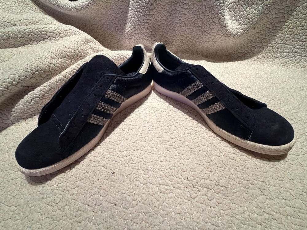 Adidas Campus 80s Black Suede Pony Hair G97269